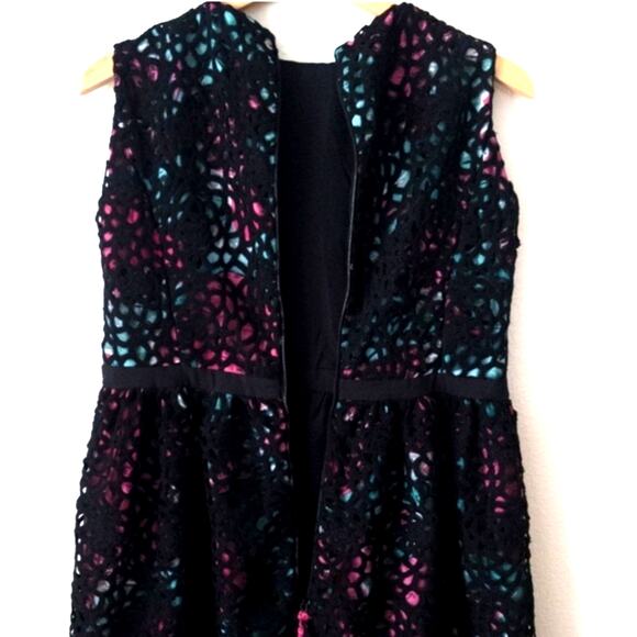 Anthropologie Women’s Dress Whimsigoth Coquette Lace Overlay Jewel Tone Size XS - Picture 4 of 12